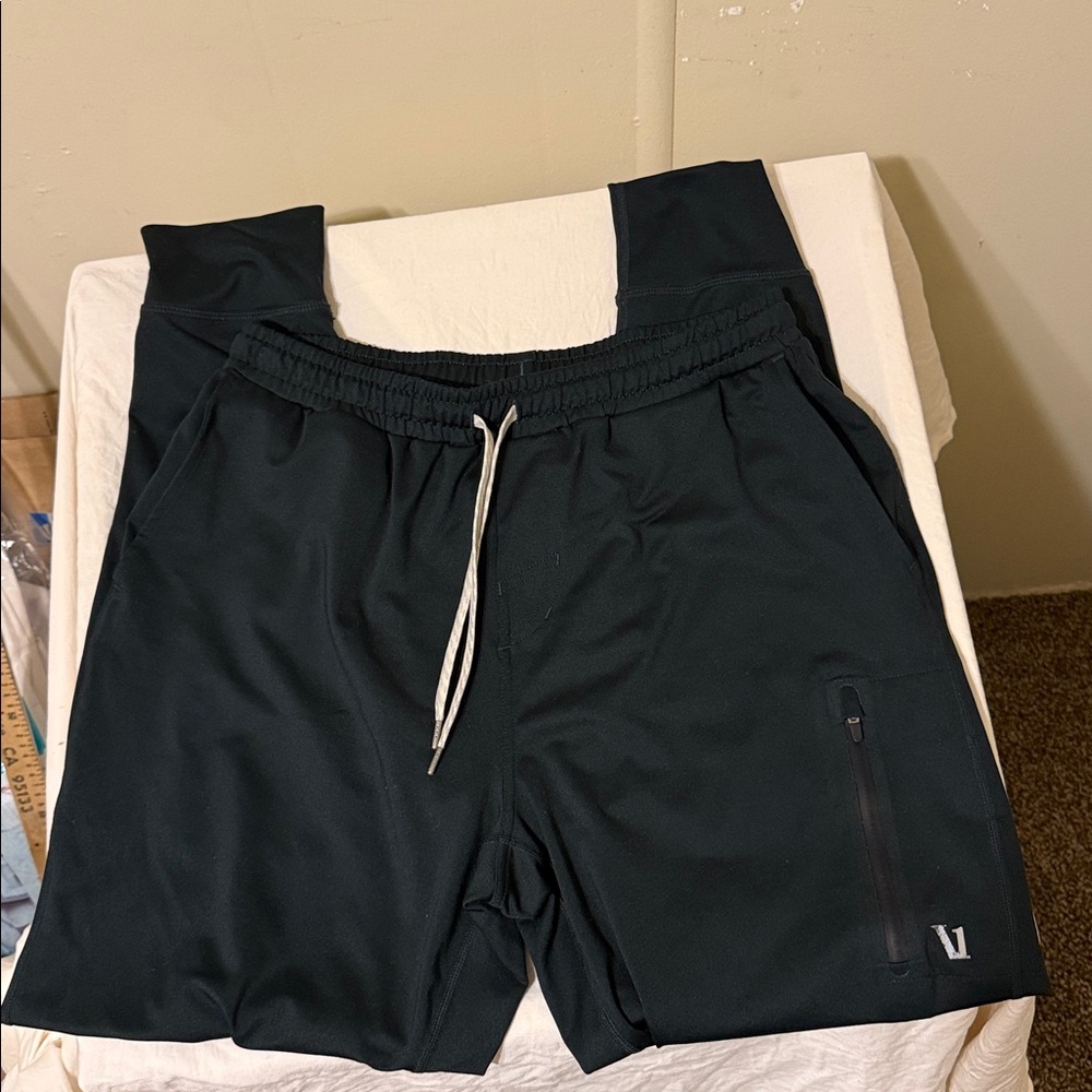 Vuori  Men’s Dark Green Joggers with White Logo - Picture 9 of 9